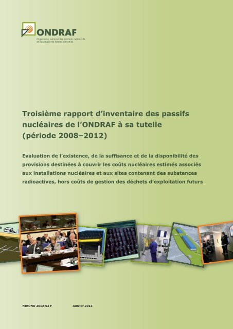 Troisième rapport d'inventaire des passifs nucléaires de l'ONDRAF