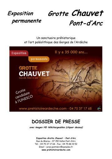 CERP de Vallon Pont d'Arc - l'Exposition « Grotte Chauvet-Pont d'Arc