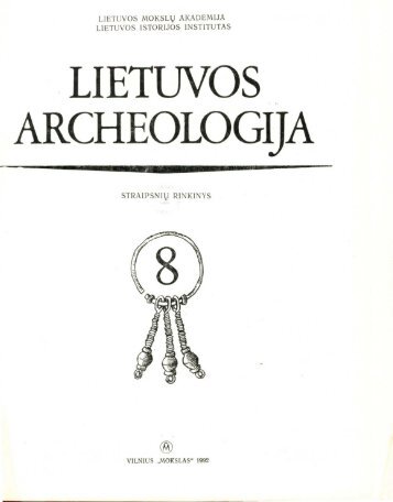 135-170 - Lietuvos archeologijos draugija