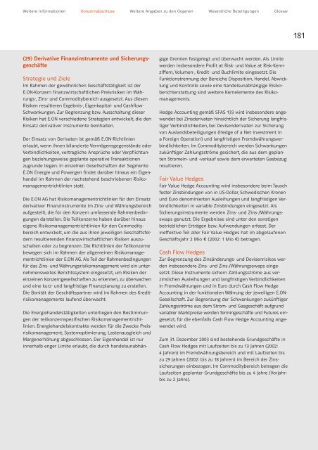 Geschäftsbericht 2003 - E.ON - Strom und Gas - Info-Service - E.ON ...