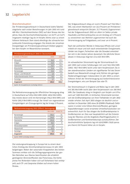 Geschäftsbericht 2003 - E.ON - Strom und Gas - Info-Service - E.ON ...