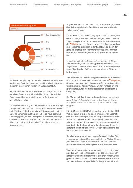 Geschäftsbericht 2003 - E.ON - Strom und Gas - Info-Service - E.ON ...