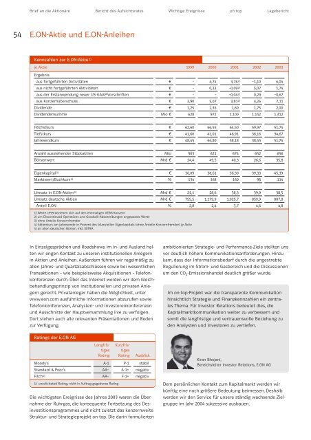 Geschäftsbericht 2003 - E.ON - Strom und Gas - Info-Service - E.ON ...
