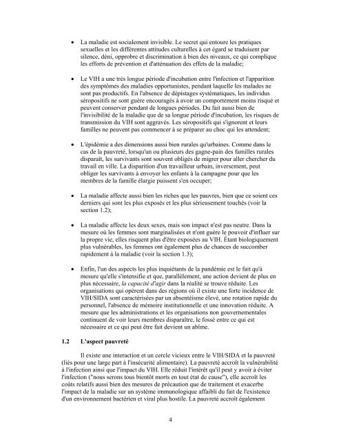 VIH/SIDA, Sécurité alimentaire et nutrition - International Food Policy ...