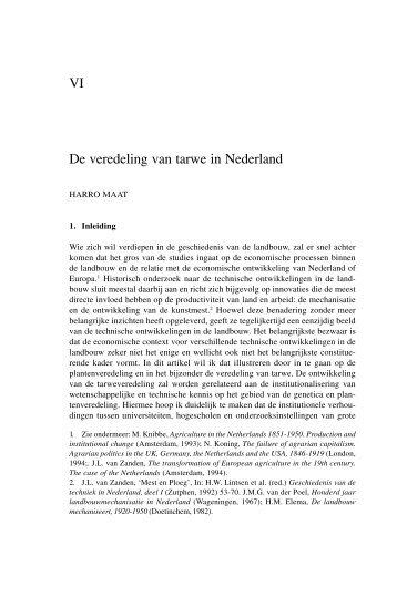 De veredeling van tarwe in Nederland - NEHA
