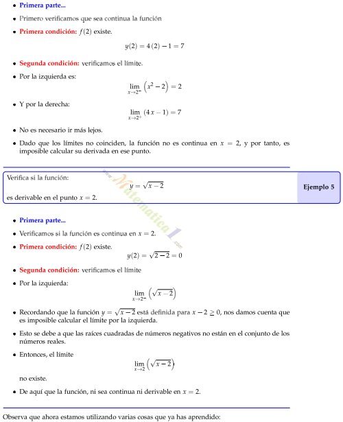 C·lculo Diferencial - MATEMATICAS EJERCICIOS RESUELTOS