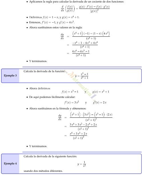 C·lculo Diferencial - MATEMATICAS EJERCICIOS RESUELTOS