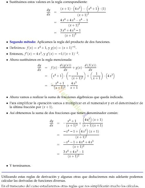 C·lculo Diferencial - MATEMATICAS EJERCICIOS RESUELTOS