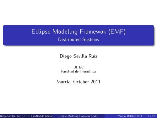 Eclipse Modeling Framewok (EMF) - Distributed Systems
