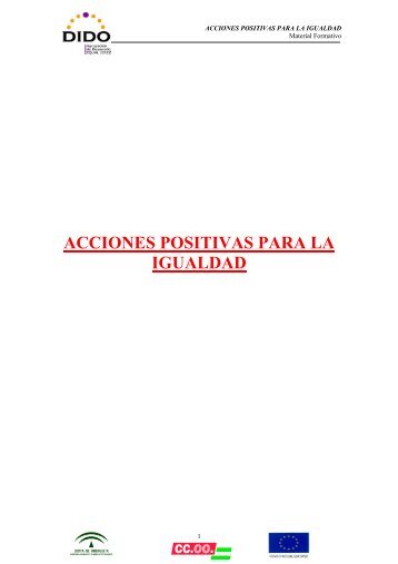 acciones positivas para la igualdad - Ministerio de Empleo y ...