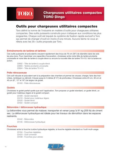 Chargeuses utilitaires compactes - ESF