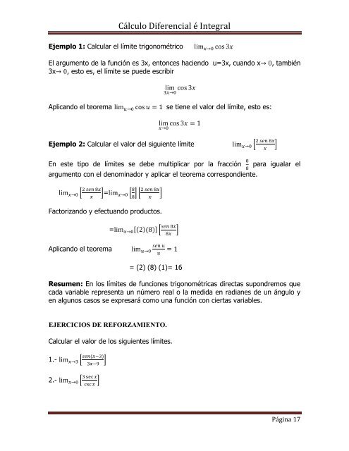 Apuntes de Cálculo Diferencial