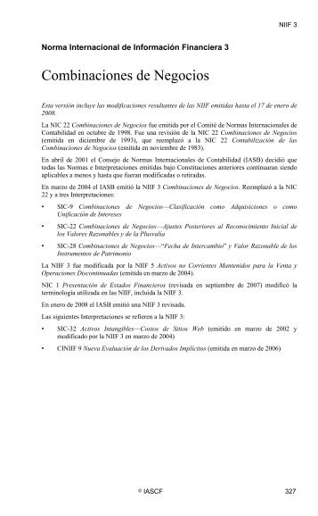 NIIF 3 Combinaciones de Negocios