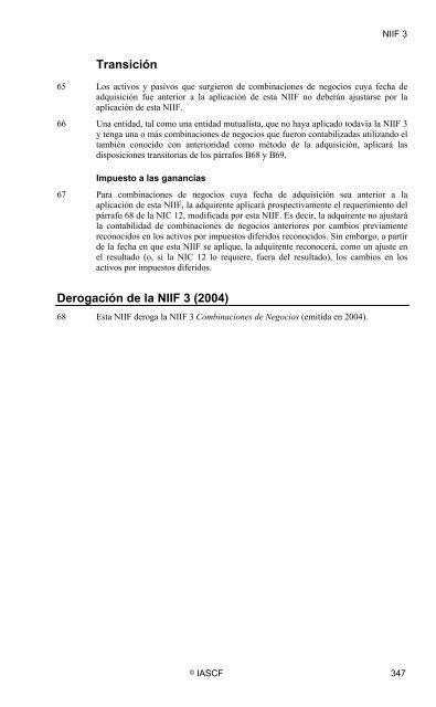 NIIF 3 Combinaciones de Negocios