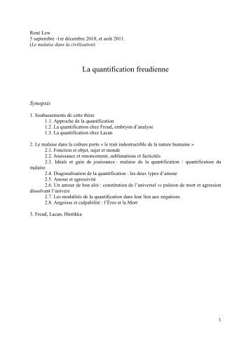 La quantification freudienne - Dimpsy