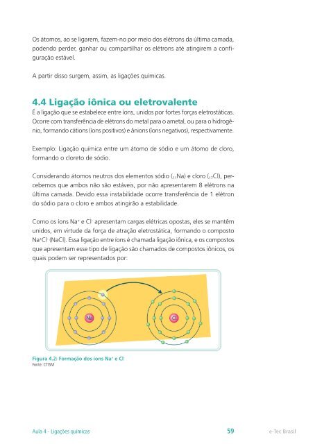 Química I - Rede e-Tec Brasil - Ministério da Educação