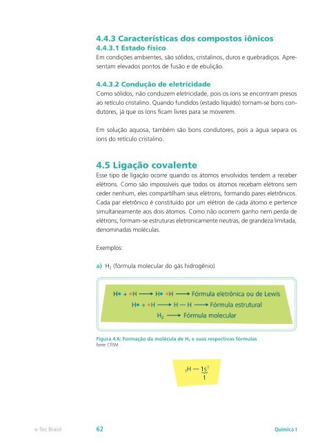 Química I - Rede e-Tec Brasil - Ministério da Educação