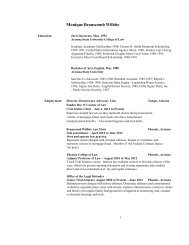 Curriculum Vitae - Arizona State University