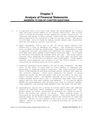 Chapter 3 Analysis of Financial Statements
