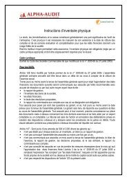 Instructions d'inventaire physique - alpha tunisie