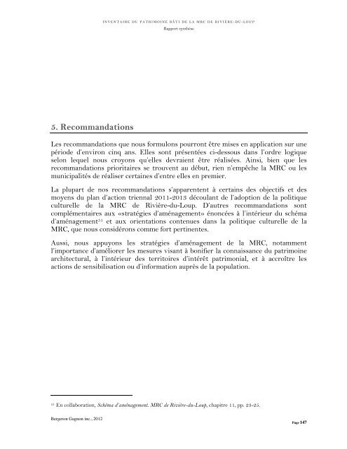 Rapport synthèse MRC RDL final 20.06.12 - MRC de Rivière-du-Loup