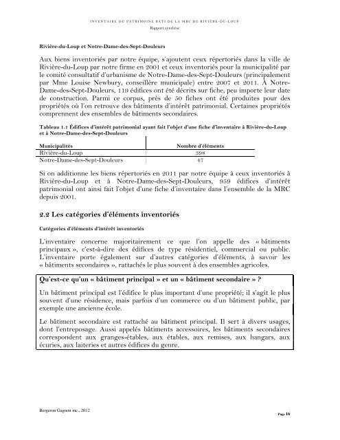 Rapport synthèse MRC RDL final 20.06.12 - MRC de Rivière-du-Loup