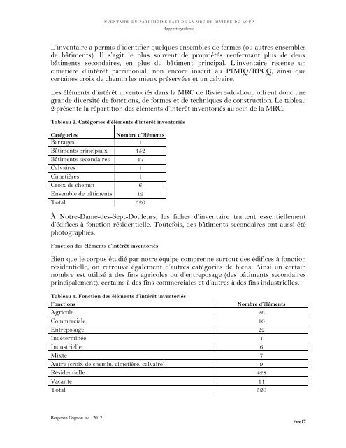 Rapport synthèse MRC RDL final 20.06.12 - MRC de Rivière-du-Loup