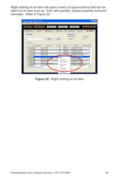 Proxis Stock Manager User's Guide - Proxis Software