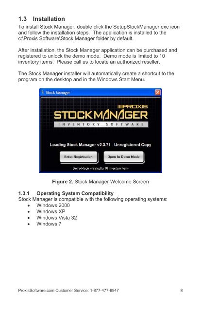 Proxis Stock Manager User's Guide - Proxis Software