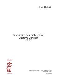 HA.01.129 Inventaire des archives de Gustave Vervloet