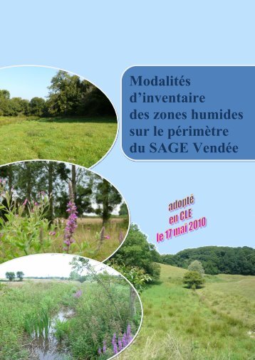 Modalités d'inventaire des zones humides du SAGE Vendée