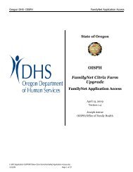 FamilyNet Application Access - Oregon DHS Applications home ...