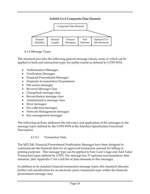 Table of Contents - APTAStandards.com