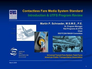 Contactless Fare Media System Standard Introduction & UTFS ...