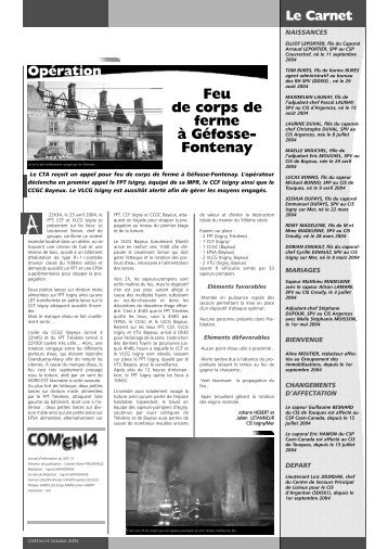 Feu de corps de ferme à Géfosse- Fontenay - SDIS14