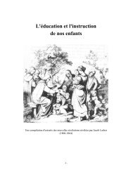 L'éducation et l'instruction de nos enfants - J. Lorber en francais ...