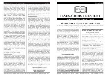 TÉMOIGNAGE D'UN EX-SATANISTE N°9.indd - Jesus is coming ...