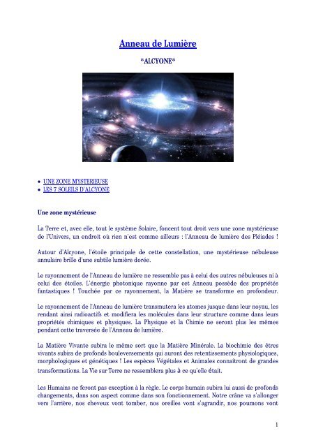 Lanneau De Lumière Dalcyone Le Pouvoir Mondial