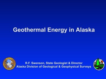 Alaska Technology Update: Geothermal Energy In Alaska - EERE