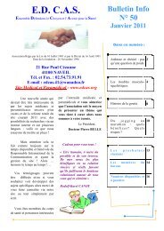 Bulletin Info N° 50 Janvier 2011 - Association EDCAS