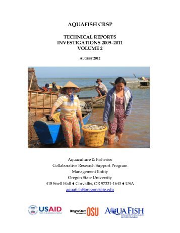 investigations 2009–2011, volume 2 - AquaFish CRSP - Oregon ...