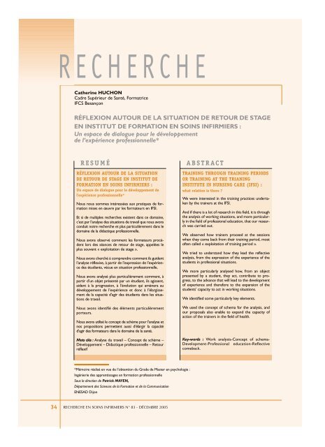 RESUMÉ ABSTRACT - Banque de données en santé publique