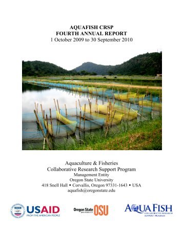 Fourth Annual Report final121610 - AquaFish CRSP - Oregon State ...