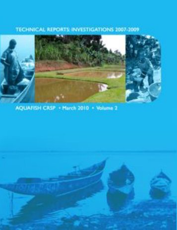 technical reports: investigations 2007-2009 - AquaFish CRSP ...