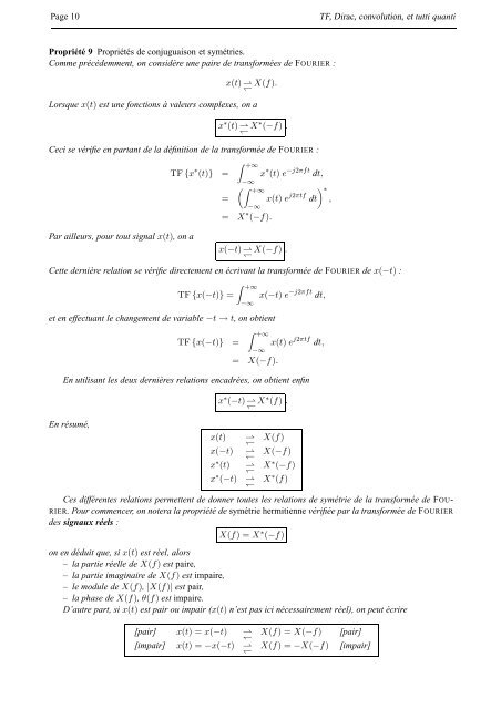 TF, DIRAC, CONVOLUTION, ET TUTTI QUANTI - ESIEE Paris