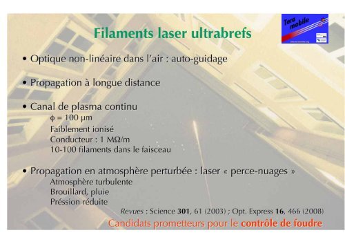 Filamentation d'impulsions laser ultrabrèves : physique et applications