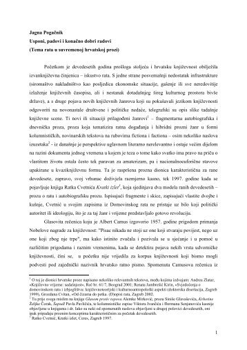 Pogačnik, Domovinski rat u hrvatskoj prozi, 2012. - Aquilonis