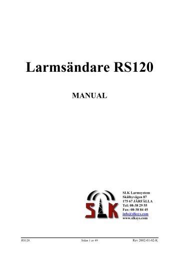 Larmsändare RS120 - SLK Larmsystem AB