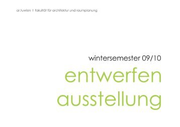 Entwerfenausstellung WS09/10: Projektliste PDF