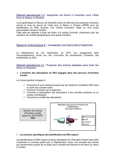 Solidarités et cohésion sociale - Conseil Général du Var